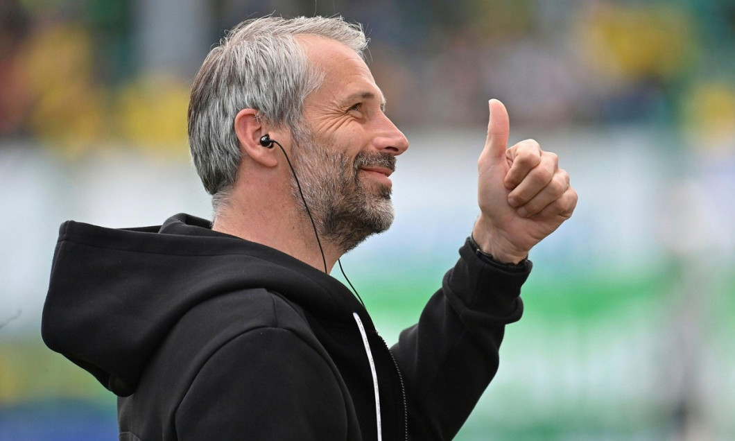 Marco ROSE (coach Borussia Dortmund), thumb up, thumbs up, single image, trimmed single motif, portrait, portrait, portrait. Football 1st Bundesliga season 2021/2022, 33rd matchday, matchday33, Greuther Furth - Borussia Dortmund, on May 7th, 2022, Sportpa