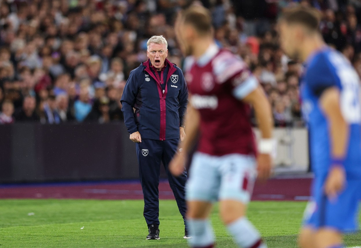 ZERO! West Ham, fără șut pe poartă în 45 de minute cu FCSB. Măsura luată de David Moyes la pauză