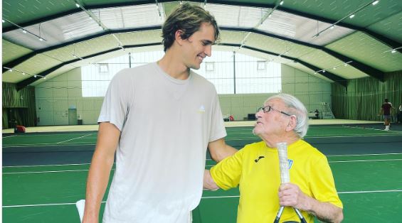 Tenisul nu ține cont de vârstă. Alexander Zverev, antrenament cu un ucrainean în vârstă de 98 de ani