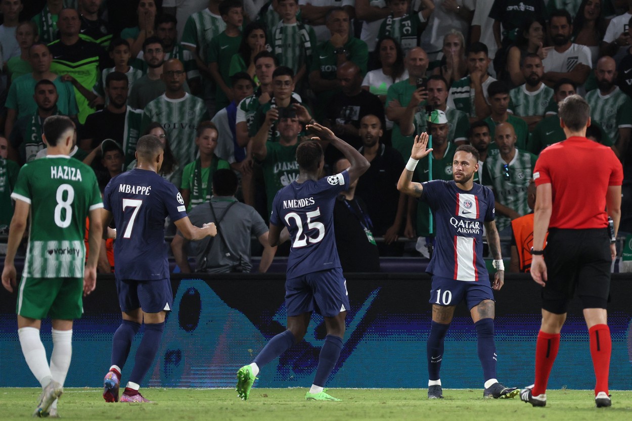 Maccabi Haifa – PSG 1-3. Messi, Neymar și Mbappe, din nou decisivi