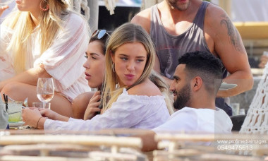 EXCLUSIVE: Manchester City hotshot Riyad Mahrez cuddles up with new girlfriend Taylor Ward in the south of France - four days before his teams important last match of the season