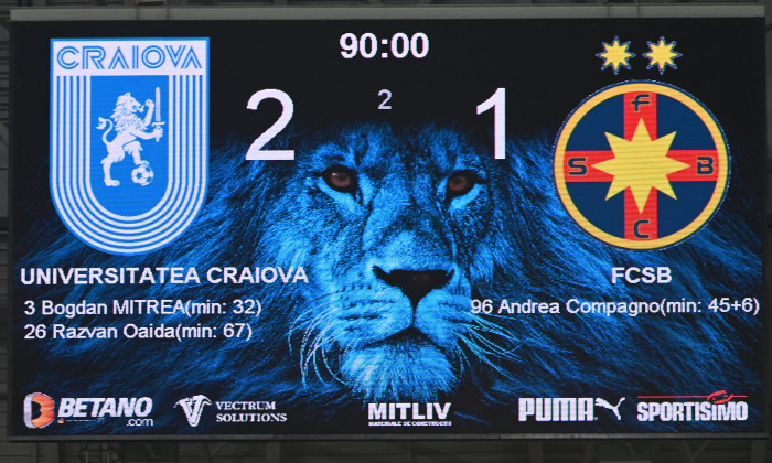 FOTBAL:UNIVERSITATEA CRAIOVA-FCSB, SUPERLIGA SUPERBET (18.09.2022)