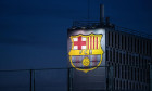 1st January 2022: Ciutat Esportiva Joan Gamper, Barcelona, Spain; FC Barcelona Press conference and training sessions: FC Barcelona logo in Ciutat Esportiva Joan Gamper