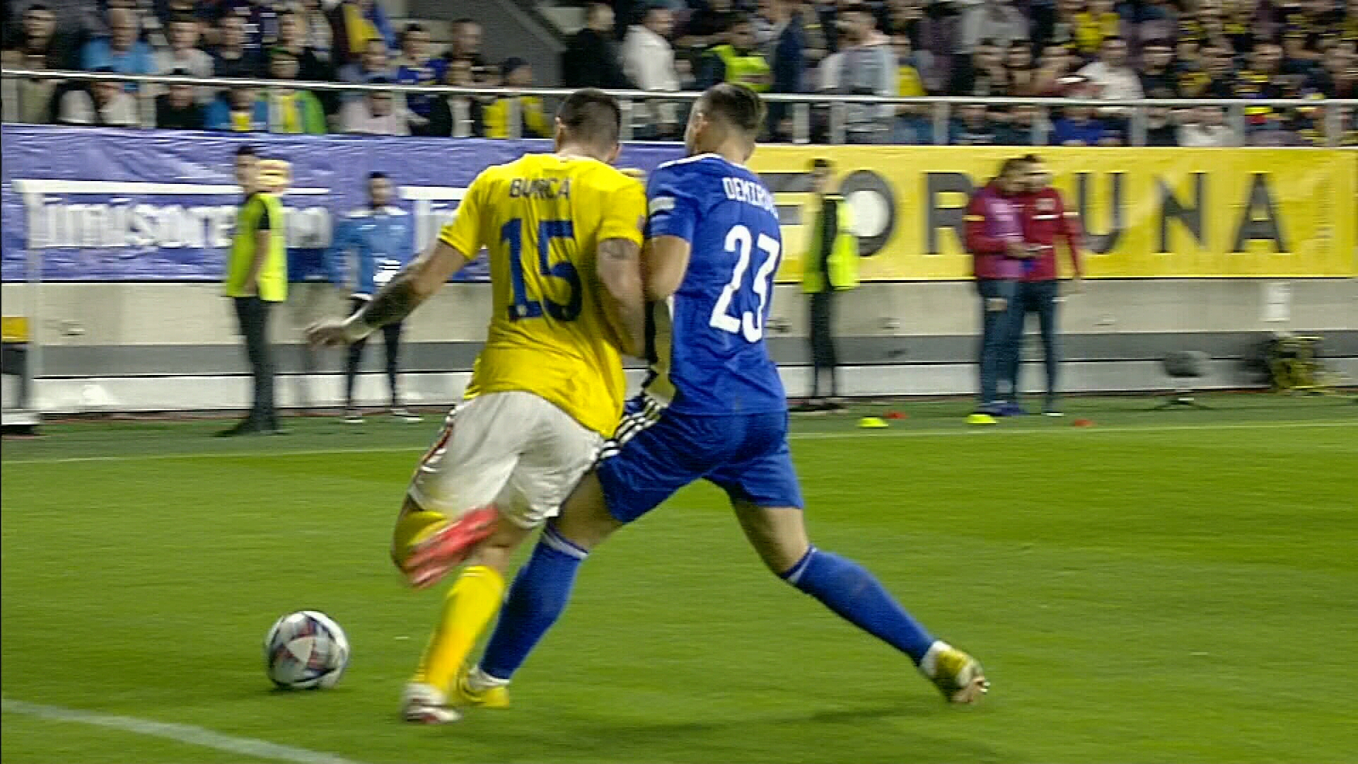 România - Bosnia 0-0, ACUM. Meciul care ne poate retrograda. Incidente în tribune