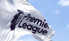 London, ENG, July 2022: Close-up of the Premier League flag waving in the wind. Premier League is the top level of the English football league system.