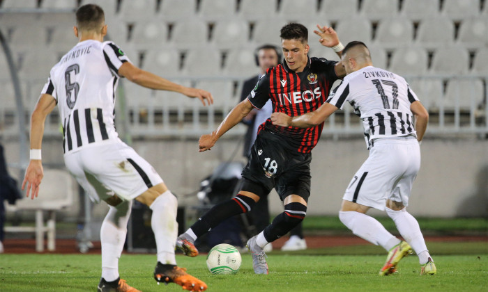 Match de Ligue Europa Conference 2022 "Partizan - Nice (1-1)" au Stadion Rajko Mitić