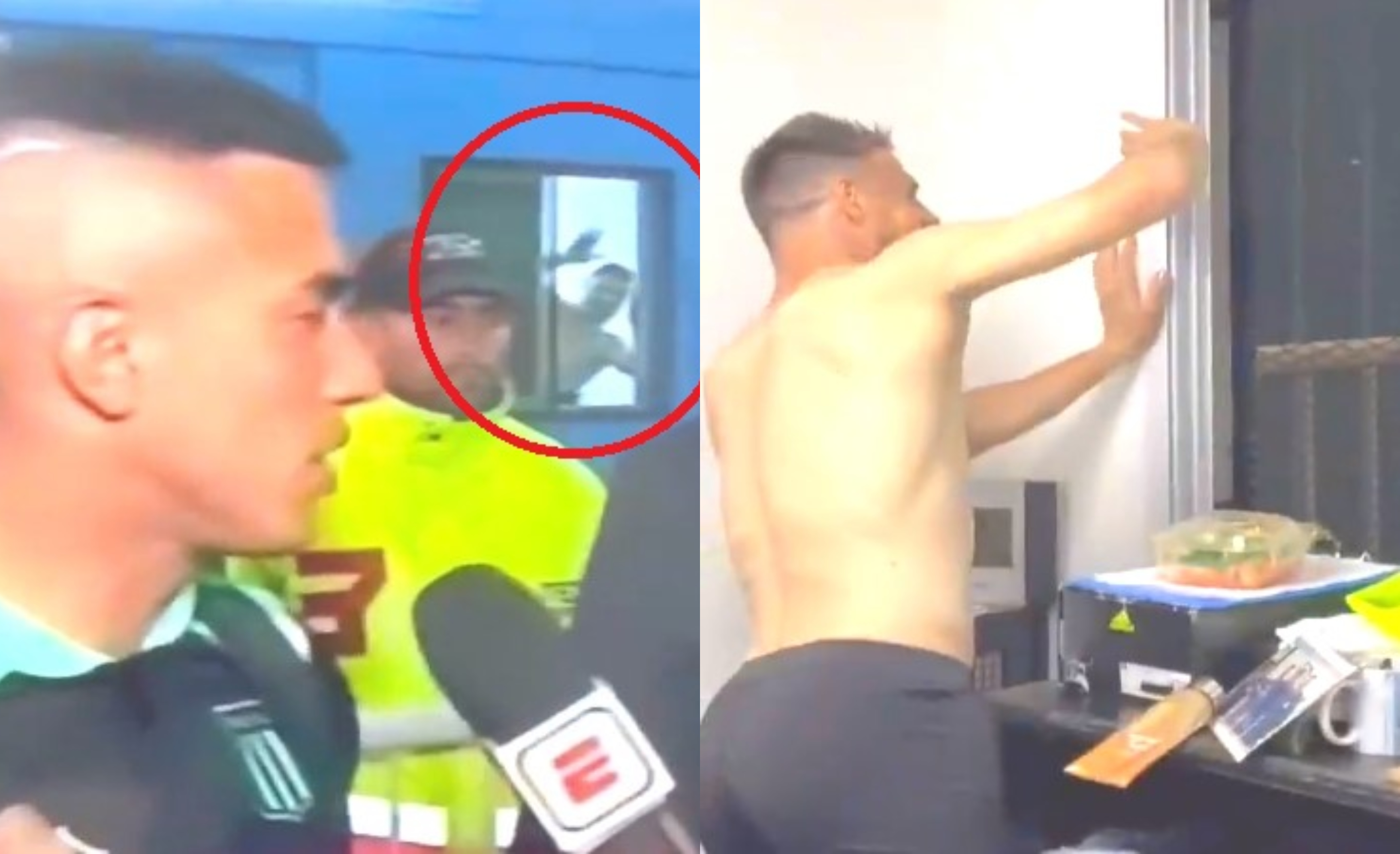 A vrut să apară la TV și a devenit viral! Ce a făcut un fotbalist în momentul în care colegul său acorda un interviu