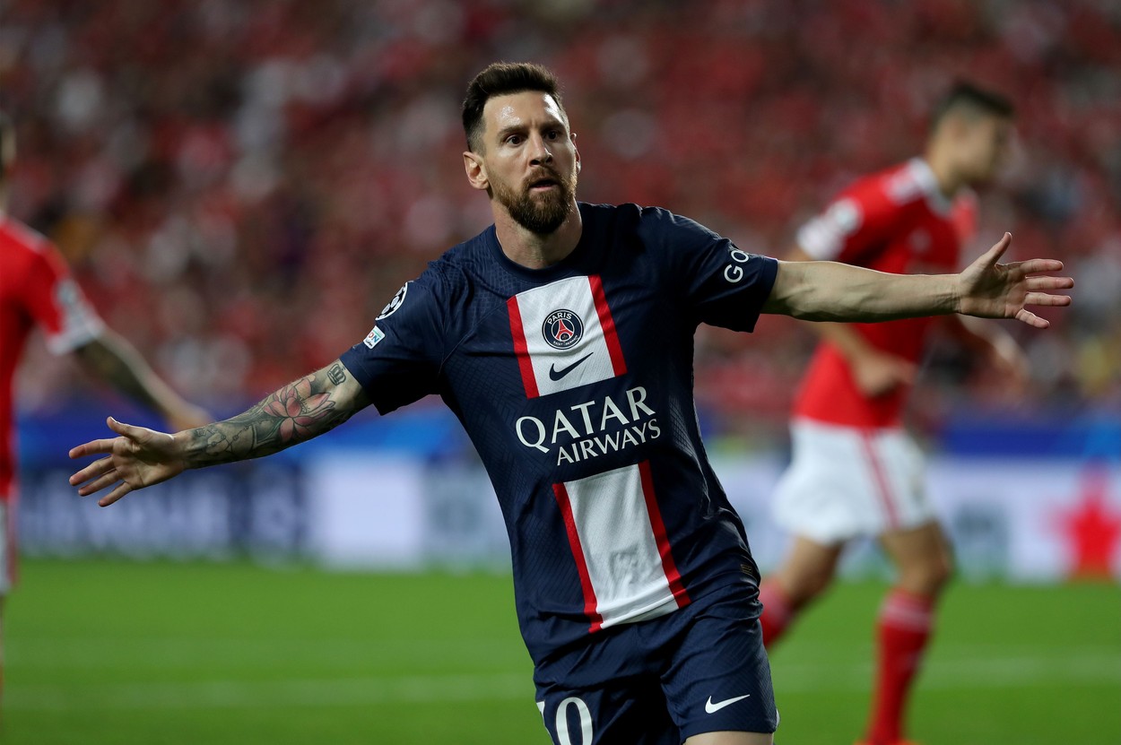 Benfica - PSG 1-1. Golul superb al lui Leo Messi aduce un punct francezilor