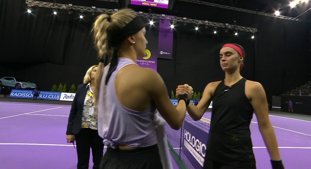 Eugenie Bouchard a rezistat pe teren doar un set la Cluj