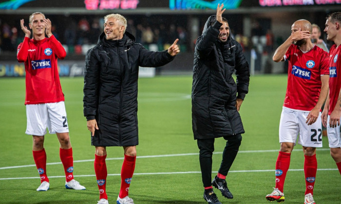 Silkeborg, Denmark. 06th Oct, 2022. Oliver Sonne of Silkeborg IF seen after the UEFA Europa Conference League match between Silkeborg IF and FCSB at JYSK Park in Silkeborg. (Photo Credit: Gonzales Photo/Alamy Live News