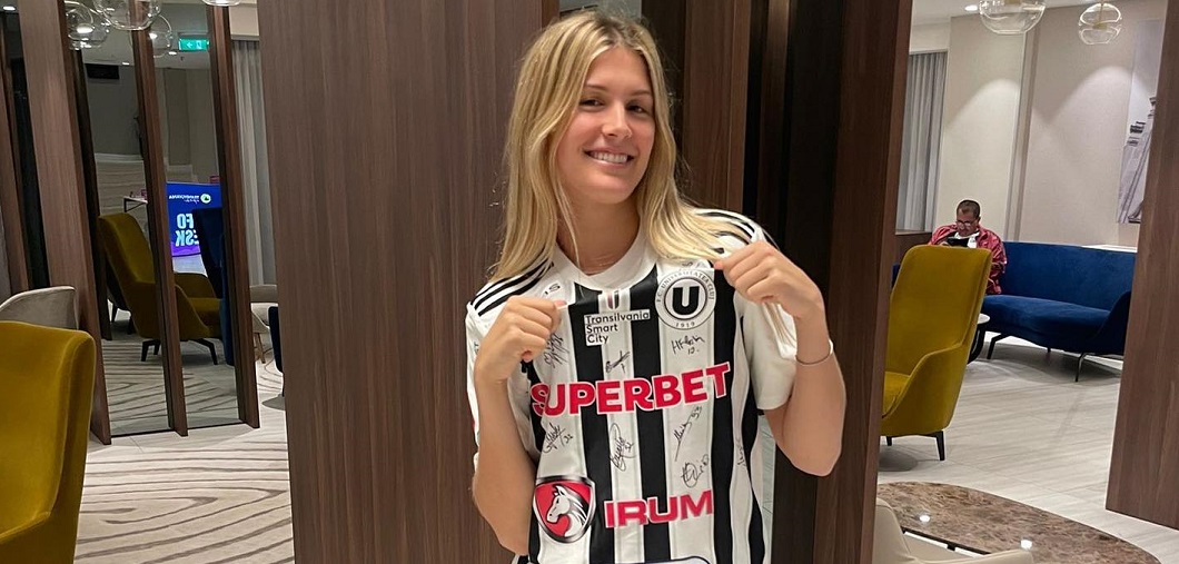 Eugenie Bouchard, noul fan al celor de la U Cluj. Ipostază inedită cu sportiva din Canada