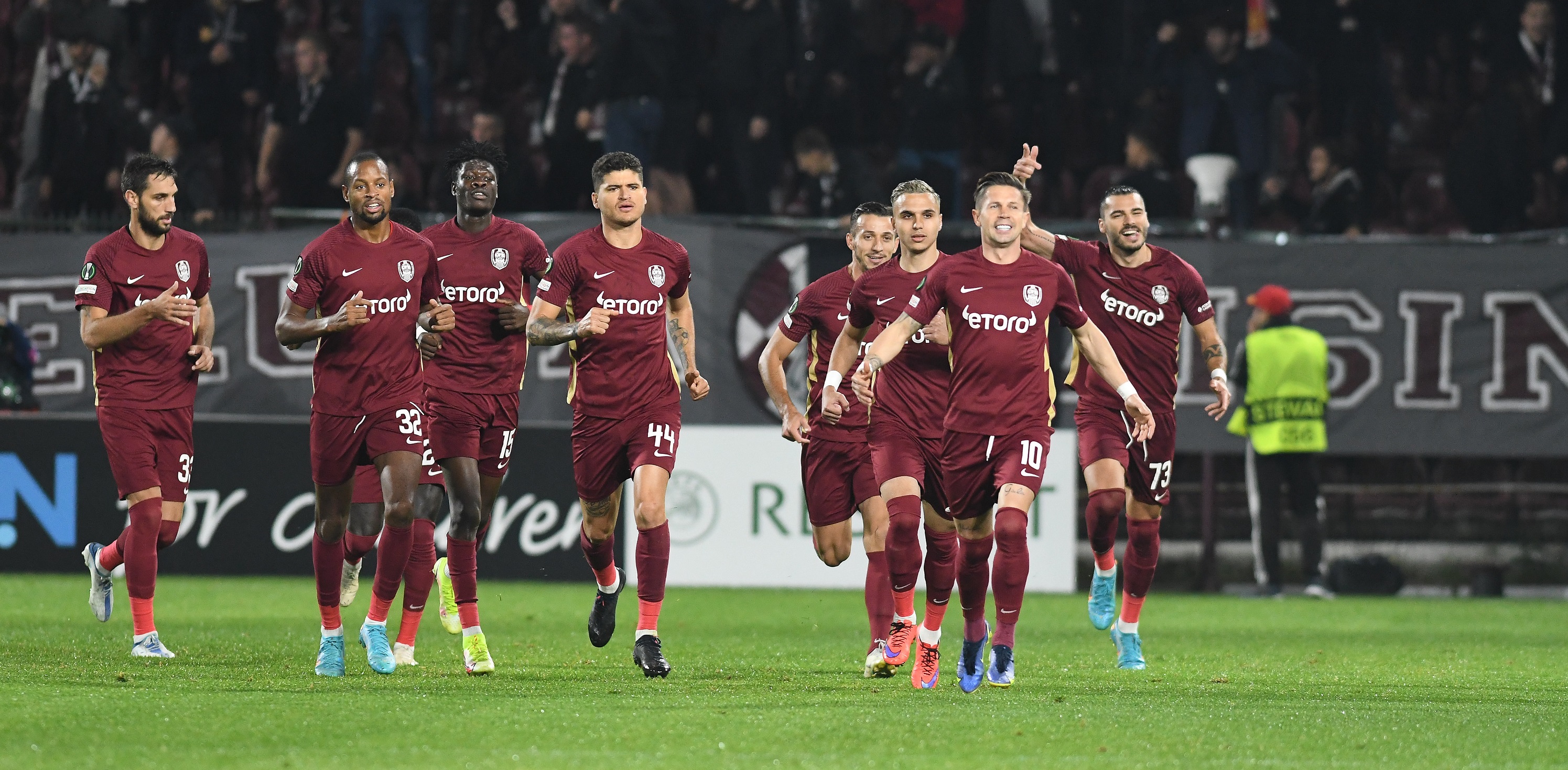 CFR Cluj - Slavia Praga 2-0, în Conference League. Clujenii sunt lideri în grupă, după două victorii la rând