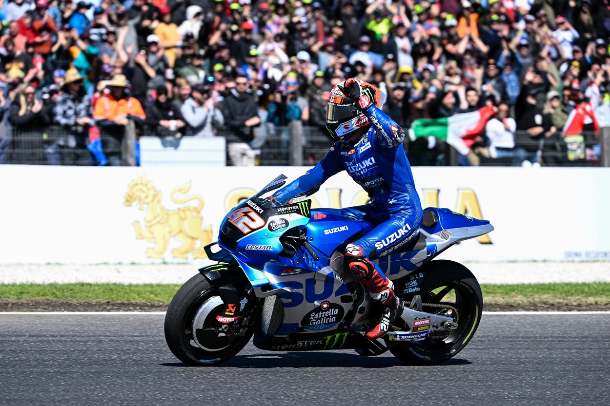 Alex Rins, învingător în Australia la MotoGP. Francesco Bagnaia, din nou lider în clasament