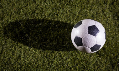 High angle view of soccer ball