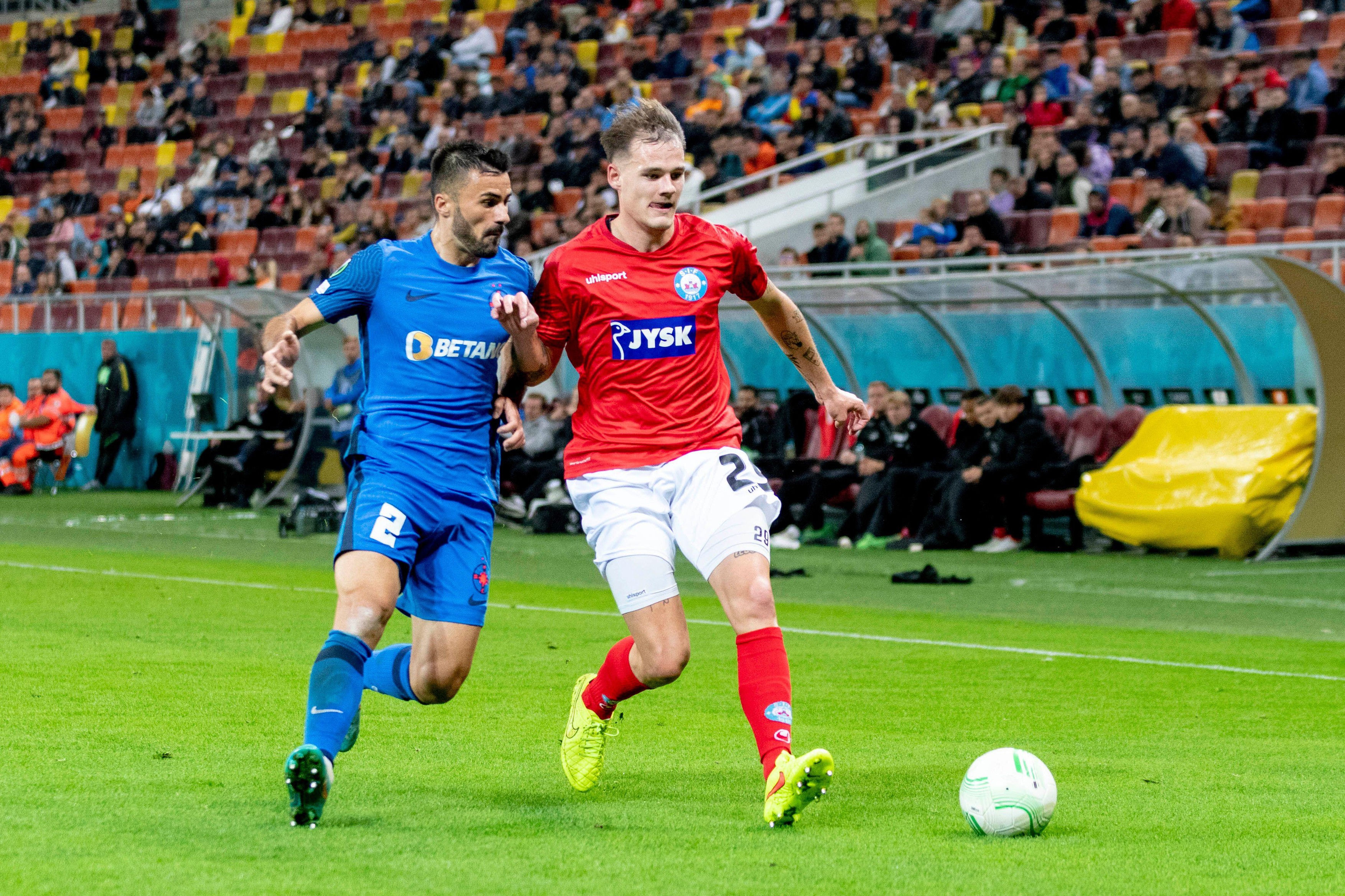 Topul în care a fost inclus Valentin Crețu de către UEFA, după FCSB - Silkeborg 0-5