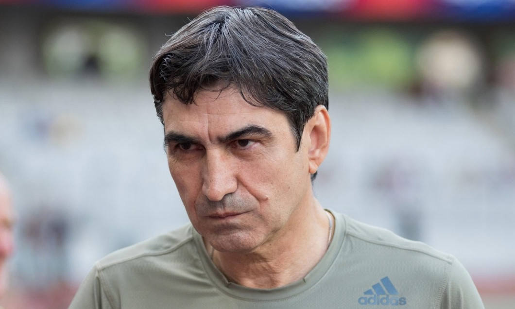 CLUJ NAPOCA, ROMANIA - JUNE 16, 2018: Coach of the Romanian Football Golden Team, Victor Piturca training before a match against Barcelona Legends
