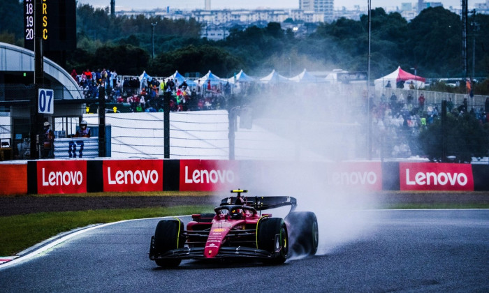 Suzuka, Japan. 09th Oct, 2022. SUZUKA, JAPAN, 07.10.2022; #55, Carlos SAINZ Jr., ESP, Team Scuderia Ferrari, F1-75, Ferrari 065 engine during the F1 Grand Prix of Japan at Suzuka Circuit on October 7, 2022 in Suzuka, Credit: SPP Sport Press Photo. /Alamy