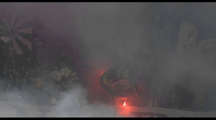 Atmosferă senzațională la partida dintre U Cluj și CFR Cluj / Foto: Captură Digi Sport