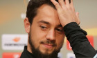 Amsterdam, Netherlands. 12th Apr, 2017. Ajax Amsterdam's Amin Younes speaks during a press confernce at the Amsterdam-Arena in Amsterdam, Netherlands, 12 April 2017. Schalke 04 plays against Ajax Amsterdam in the Europa Leauge quarterfinals match on 13 Ap