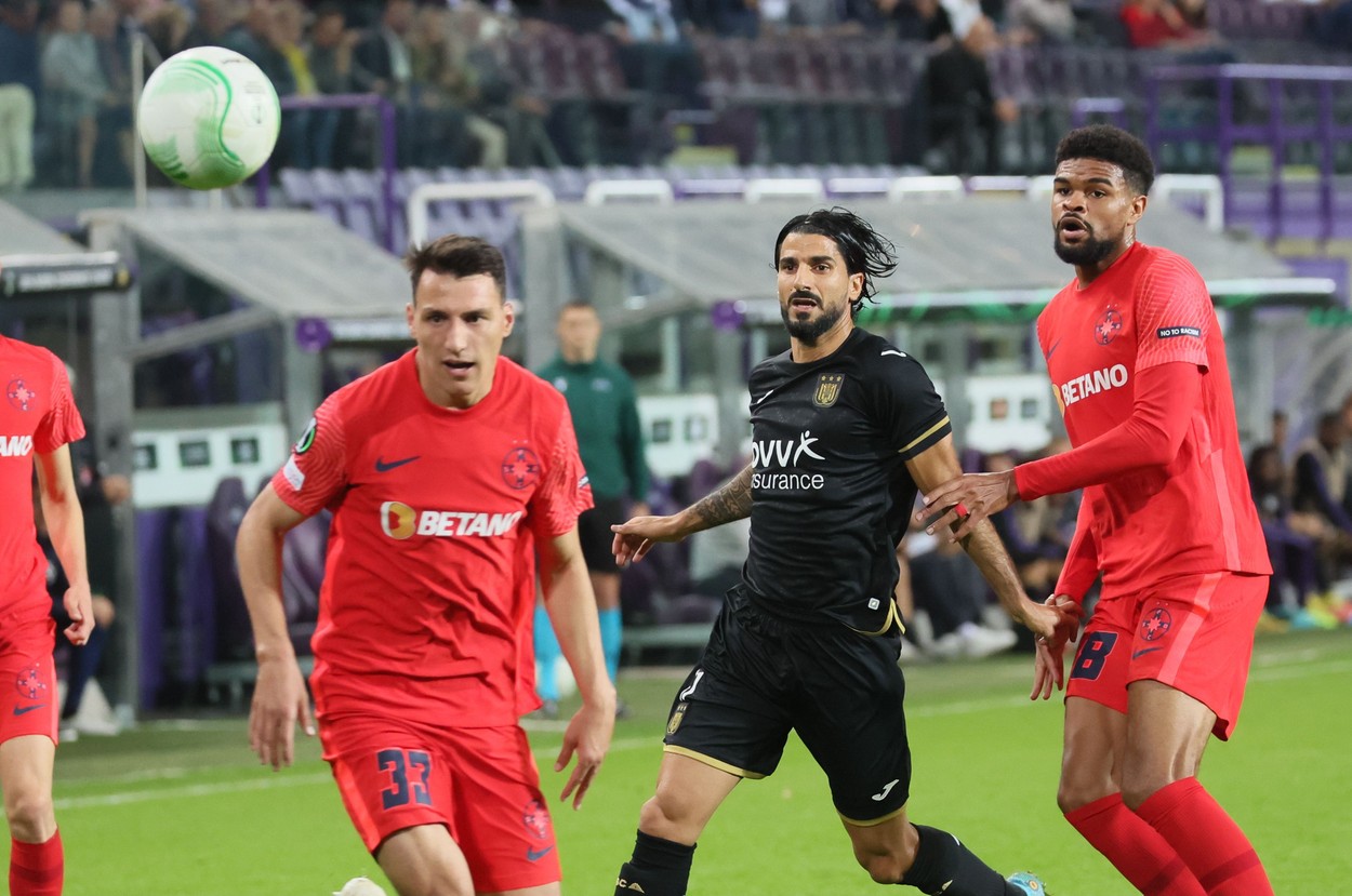 FCSB, OUT din Conference League după 2-2 cu Anderlecht