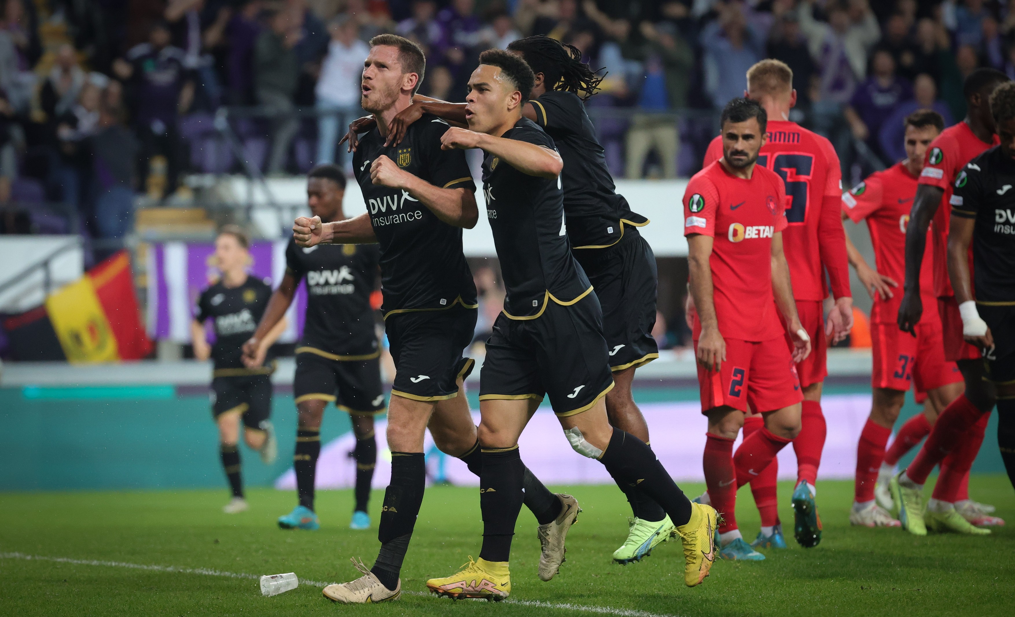 Anderlecht - FCSB 2-2. Roș-albaștrii, care au egalat de două ori, sunt eliminați în faza grupelor