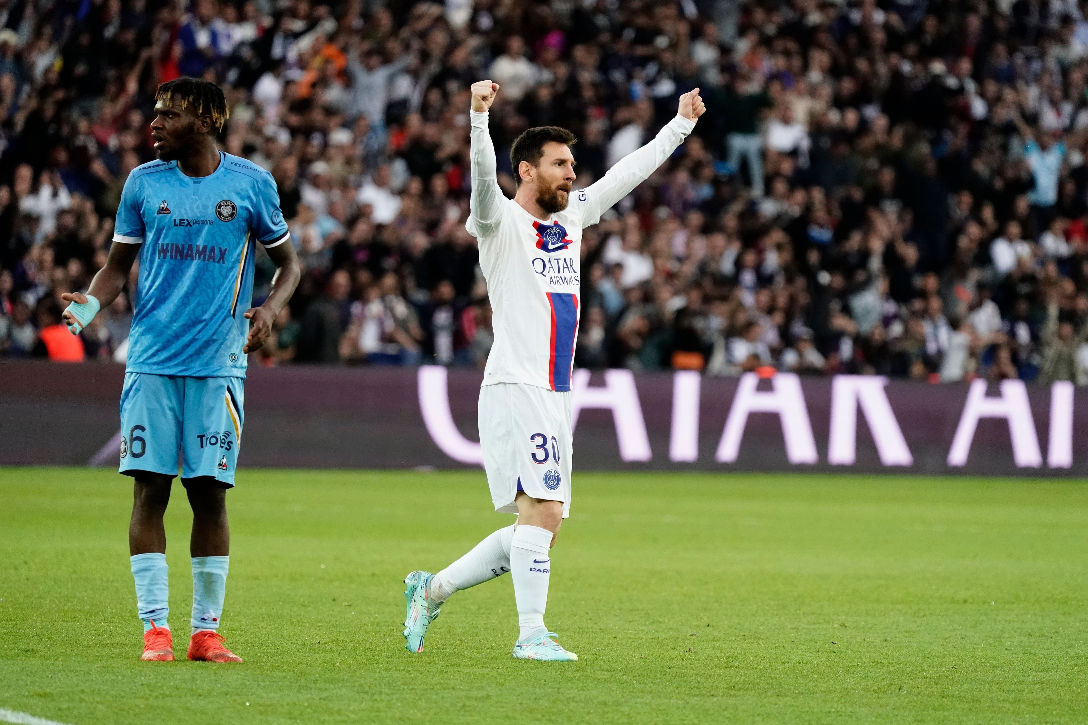 PSG - Troyes 4-3. Thriller cu 7 goluri, în care oaspeții au condus de două ori. Messi, Neymar și Mbappe au marcat