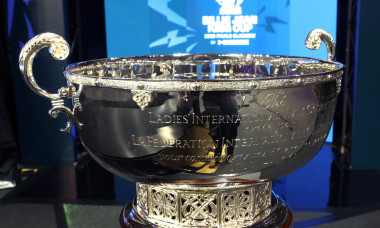 A general view of the trophy during day one of the Billie Jean King Cup Group Stage match between Kazakhstan and Great Britain at the Emirates Arena, Glasgow. Issue date: Tuesday November 8, 2022.