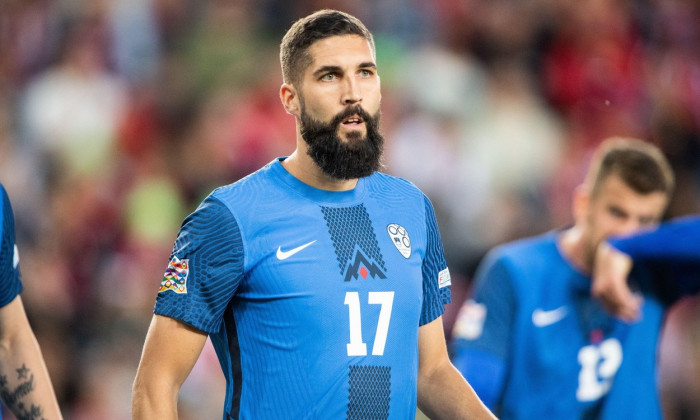 Oslo, Norway. 09th June, 2022. Miha Mevlja (17) of Slovenia seen during the UEFA Nations League match between Norway and Slovenia at Ullevaal Stadion in Oslo. (Photo Credit: Gonzales Photo/Alamy Live News