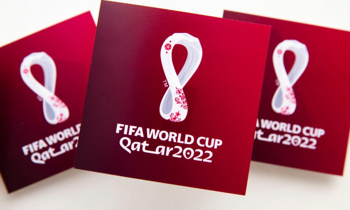 LONDON, UK - September 2022: Official logo for the World Cup 2022 being held in Qatar