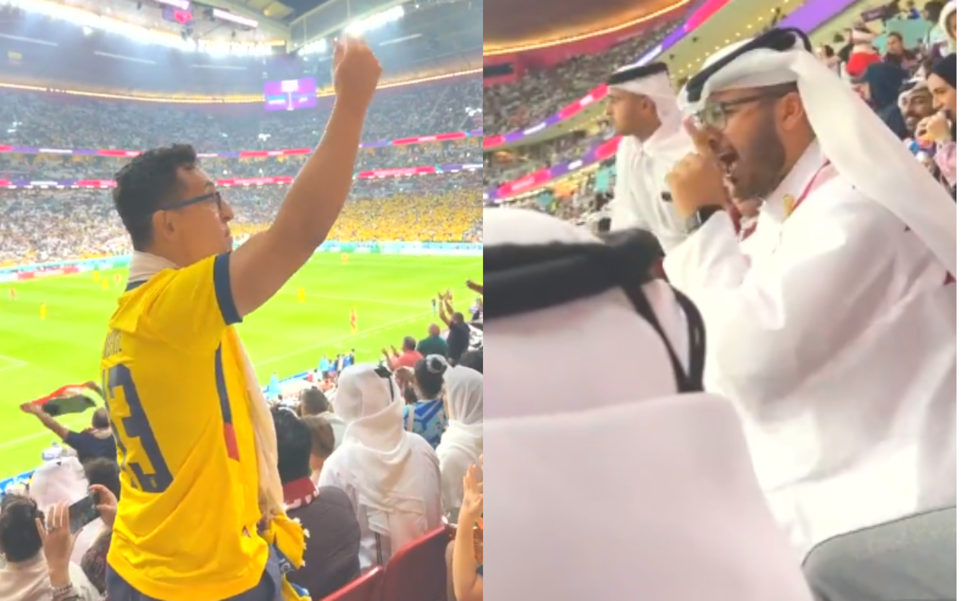 S-a ridicat în mijlocul suporterilor qatarezi: 10 milioane de vizualizări! ”Taci din gură și așează-te!” Cum s-a terminat totul