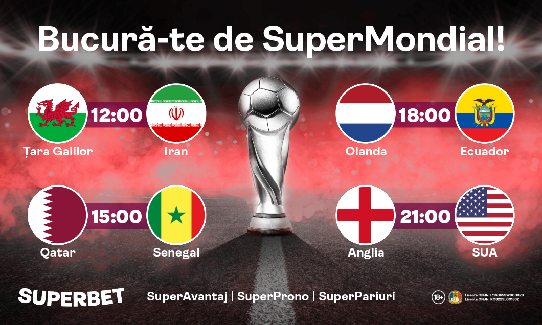 (P) Ziua a șasea de la SuperMondial vine cu un SuperPachet pe Superbet!