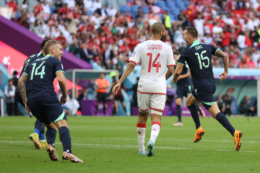 Tunisia - Australia 0-1, ACUM, în Grupa D de la Cupa Mondială 2022. Deschidere de scor la jumătatea primei părți