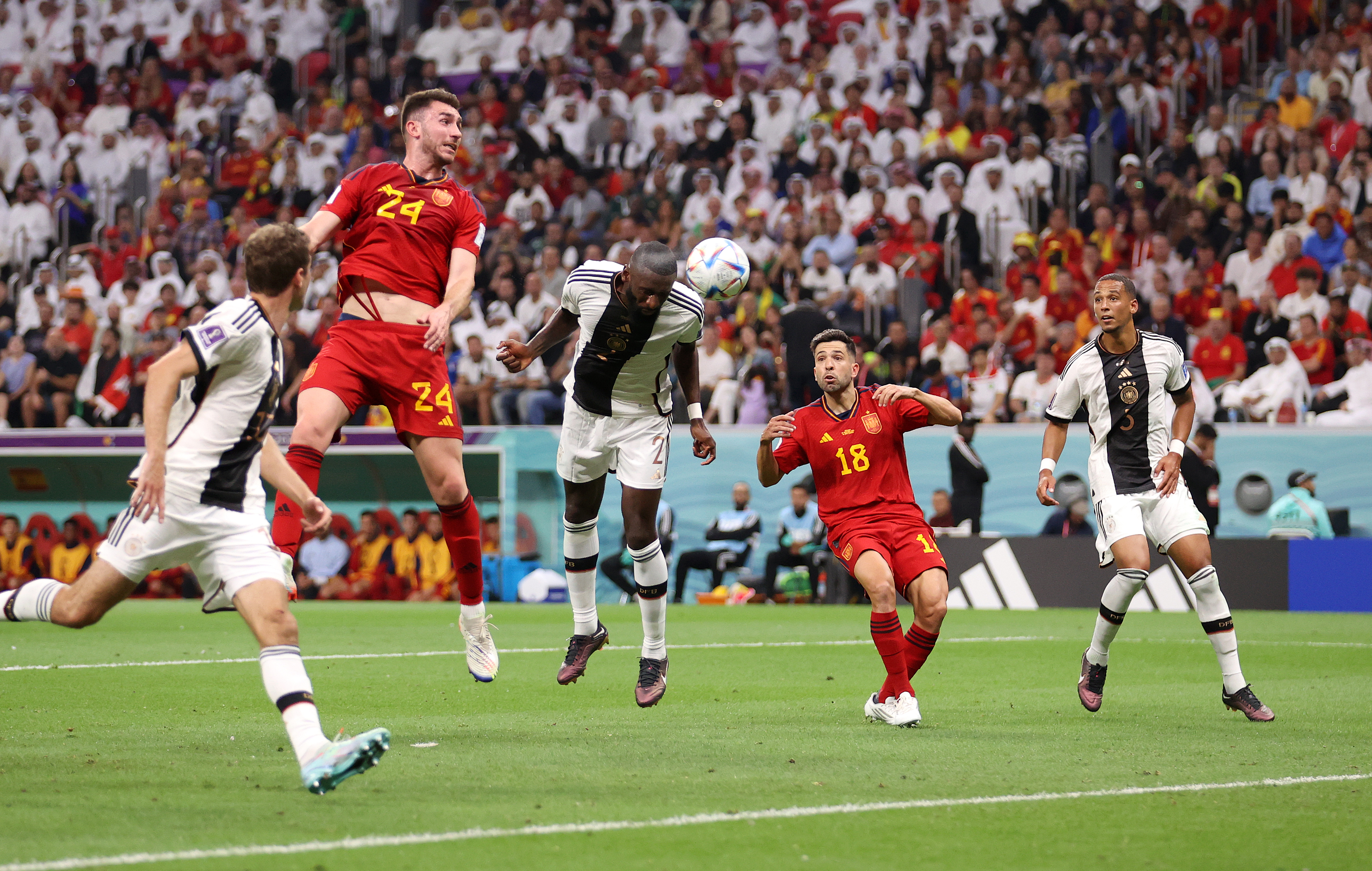 Carvajal l-a dat de gol pe Rudiger. Ce i-a spus neamțul la ureche, după Spania - Germania 1-1