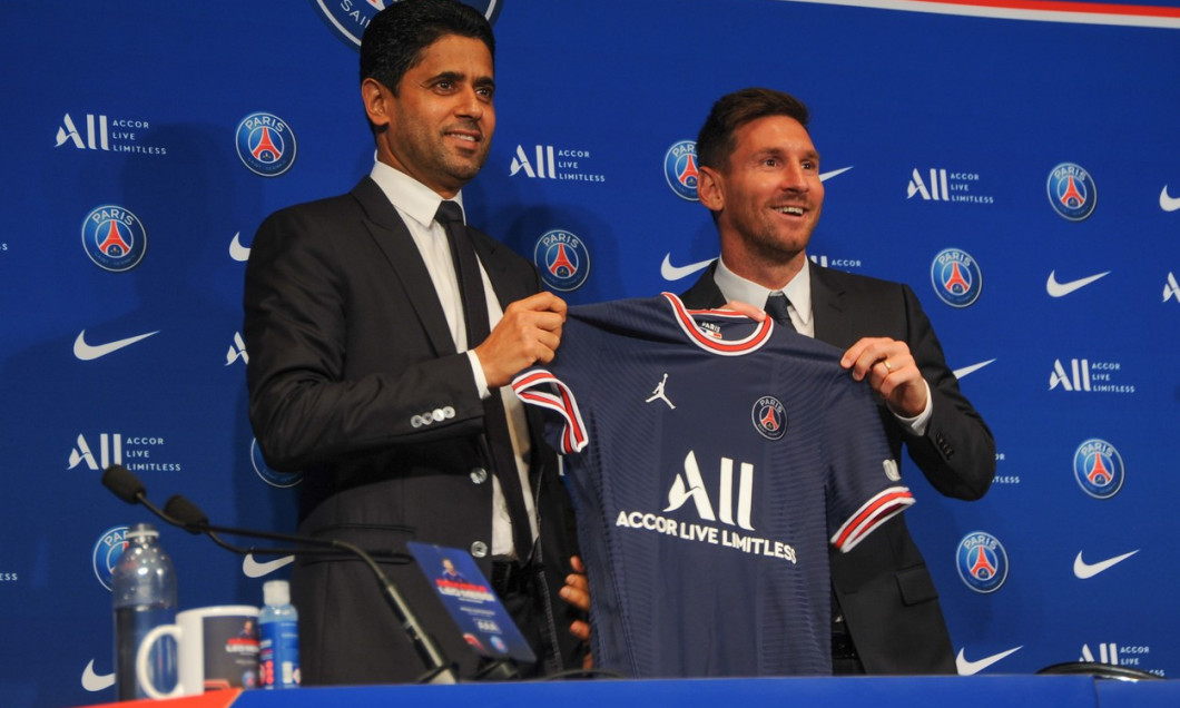 Lionel Messi During A Press Conference At The French Football Club Paris Saint-Germain