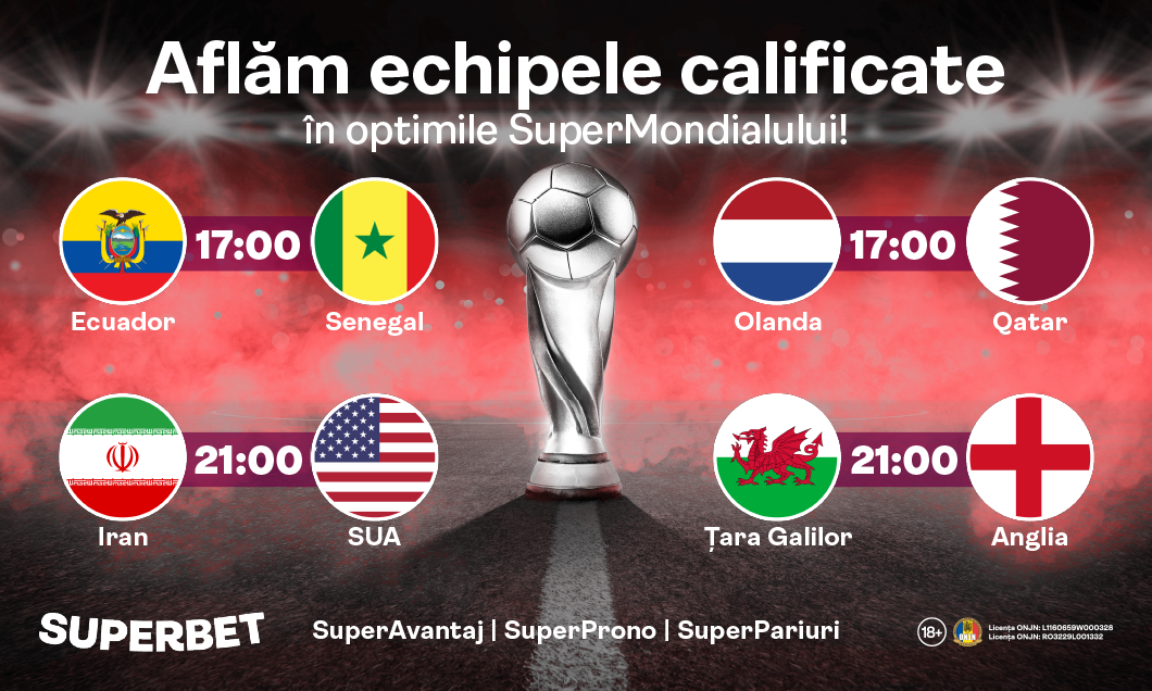 (P) Cine prinde trenul spre optimi? SuperPachetul de SuperMondial te așteaptă pe Superbet!