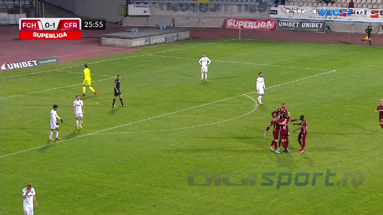 VIDEO  Hermannstadt - CFR Cluj 1-0. Adio schimbare de lider. Neguţ, gol  antologic. Clujenii rămân pe locul 2. Sibienii termină turul pe 4