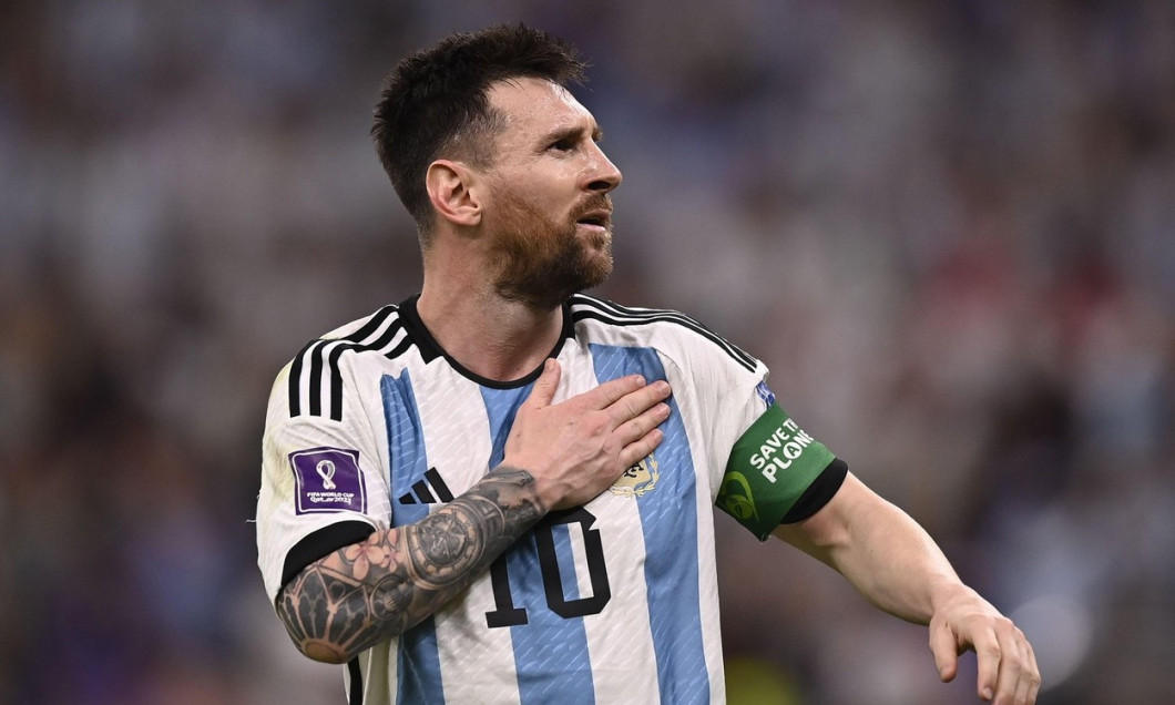 Foto Fabio Ferrari/LaPresse 26 Novembre 2022 Qatar - Sport - Calcio - Qatar 2022 - Coppa del Mondo Fifa - Argentina vs Messico - Gruppo C - Fase a Gironi - Lusail Stadium.Nella foto: esultanza Leo Messi November 26, 2022 , Qatar - sport - Soccer - Qata