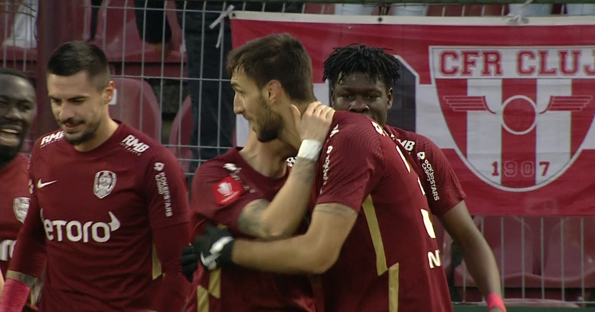 Video  CFR Cluj - Hermannstadt 3-2. Ciprian Deac, primul gol după