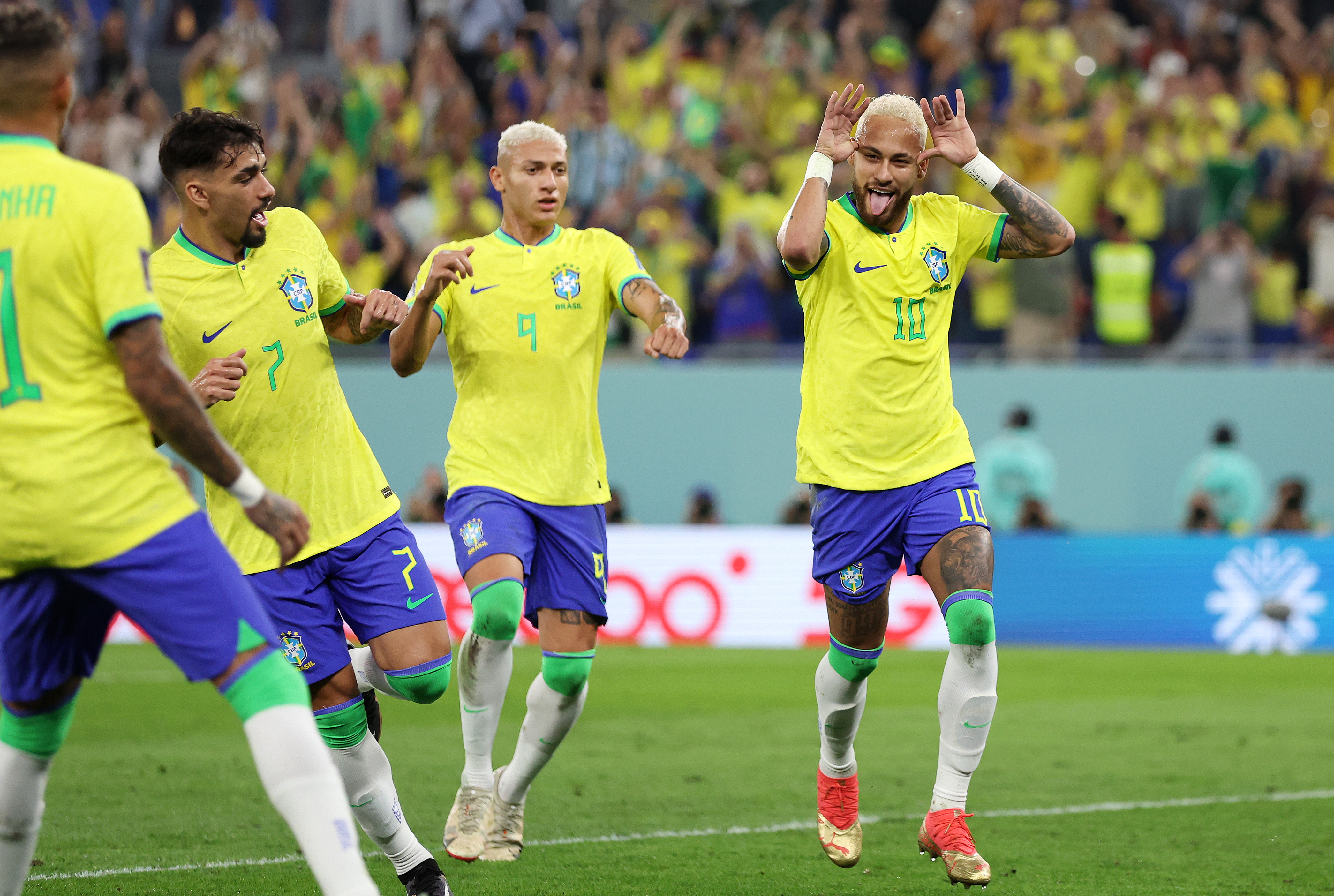 Brazilia - Coreea de Sud 2-0. Vinicius și Neymar înscriu repede pentru sud-americani