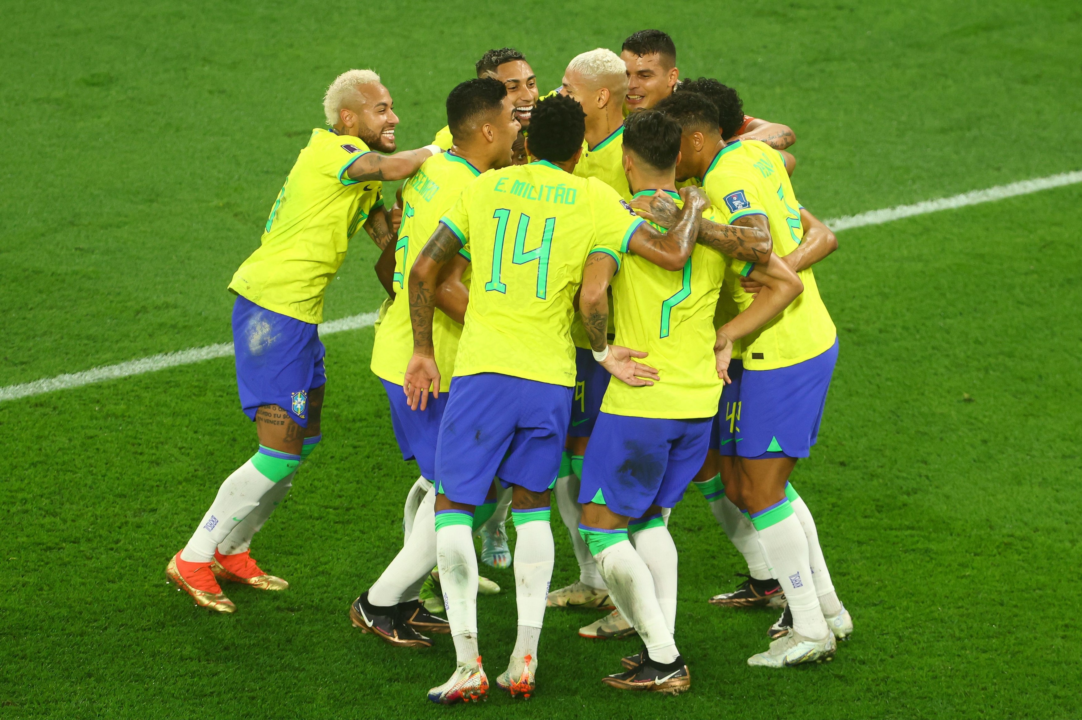 Performanța reușită de Brazilia doar pentru a doua oară în istorie, după 4-0 la pauză împotriva Coreei de Sud