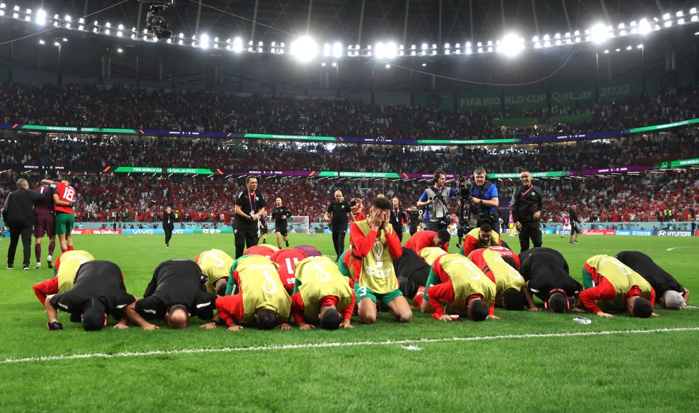 Gestul făcut la unison de fotbaliștii marocani, după ce au surprins întreaga planetă la Cupa Mondială