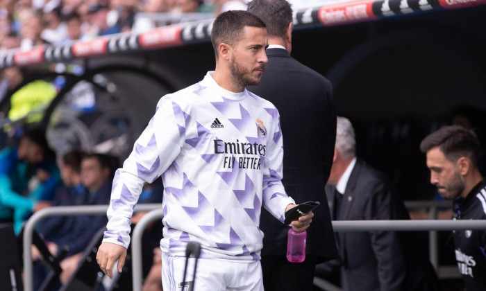 Madrid, Spain. 16th October 2022; Santiago Bernabeu Stadium, Madrid, Spain: La Liga Santander football, Real Madrid CF versus FC Barcelona; Eden Hazard Credit: Action Plus Sports Images/Alamy Live News