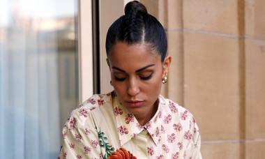 Hiba Abouk poses during the 69th San Sebastian Film Festival in San Sebastian, Spain, on, 24 September, 2021.