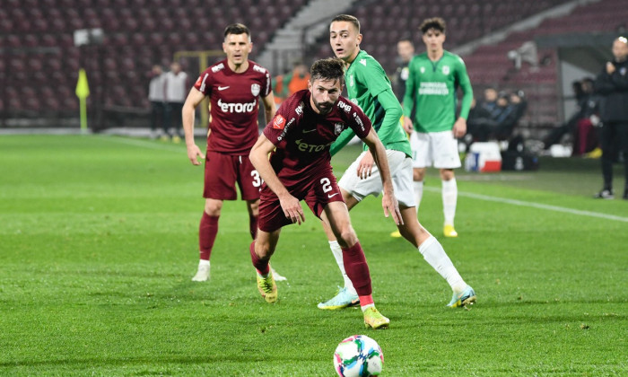 Cupa Romaniei: Dumbravita vs CFR Cluj, disputed on Dr Constantin Radulescu Stadium Karlo Brucic in action during Cupa R