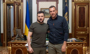 Ukrainian President Volodymyr Zelenskyy Meets with Footballer Andriy Shevchenko