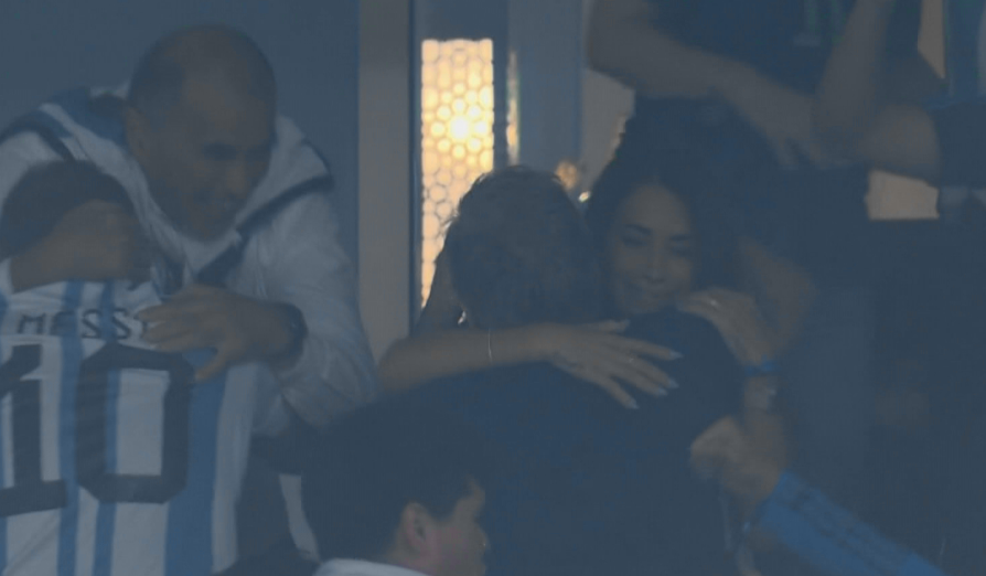 Bucurie fără margini! Cu cine s-a îmbrățișat Antonela Roccuzzo imediat după ce Messi a marcat în finala Cupei Mondiale