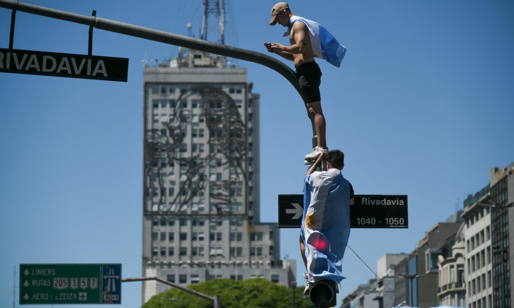 Argentinian fans celebrate winning FIFA World Cup 2022, Buenos Aires, Argentina - 20 Dec 2022