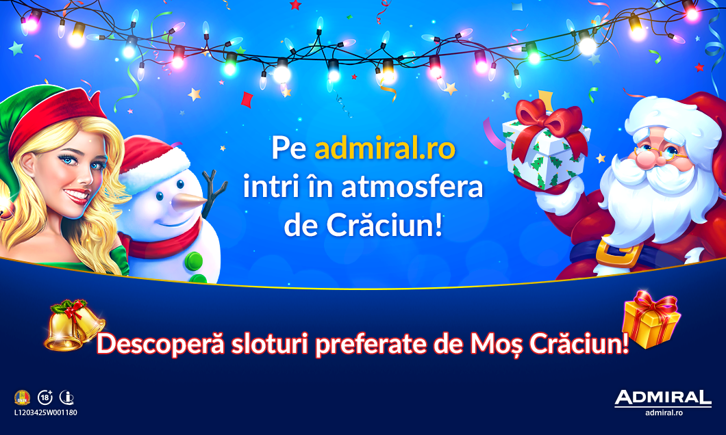 (P) Ho ho ho! Moș Crăciun a aterizat pe admiral.ro cu cele mai darnice sloturi!