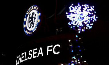 A general view of the club crest on the stadium ahead of the UEFA Women's Champions League Group A match at Stamford Bridge, London. Picture date: Thursday December 22, 2022.
