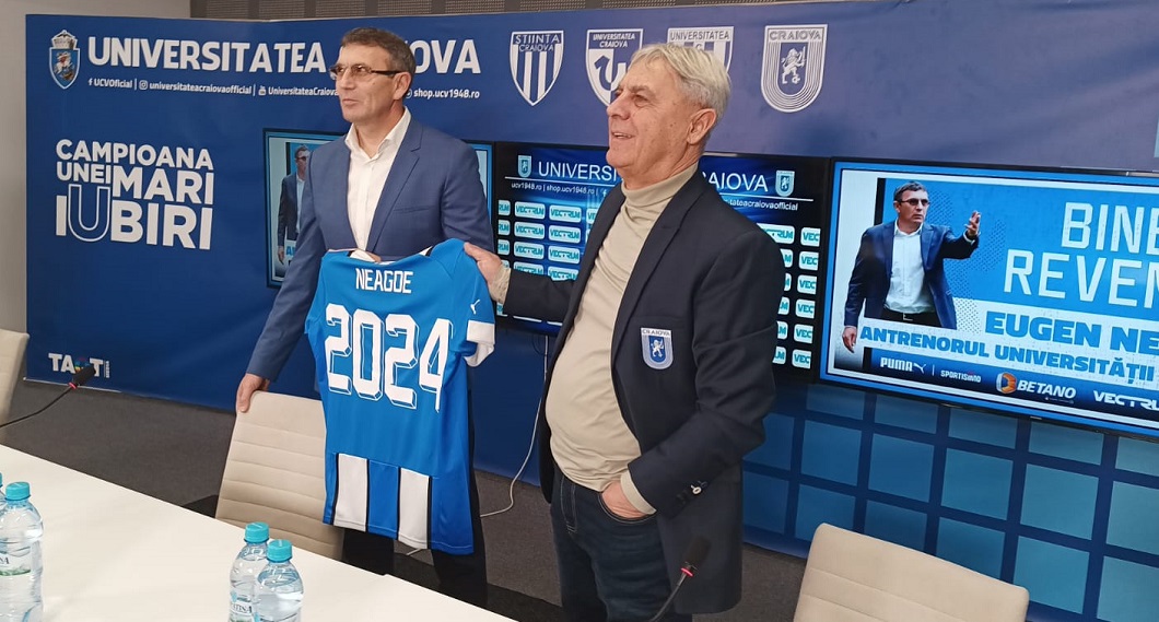 Criteriile care au dus la numirea lui Eugen Neagoe antrenor la Universitatea Craiova